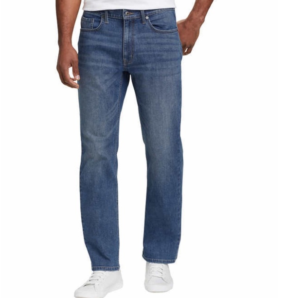 eddie bauer mens jeans Straight Stretch Light Wash